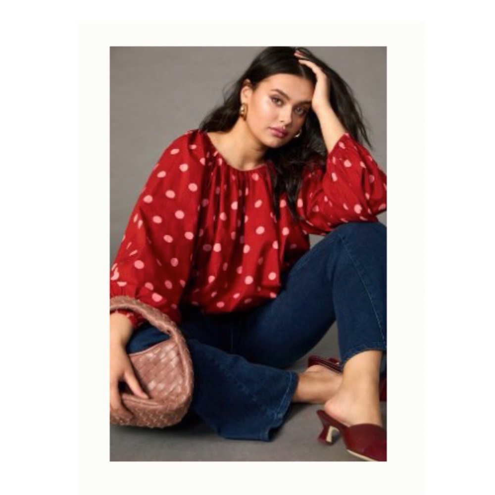 Anthropologie poplin bubble blouse. - Picture 1 of 4